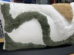 Jill Zarin Abstract Shag Decorative Pillow, 20 X 12 Green. Fixed Price $23.85.