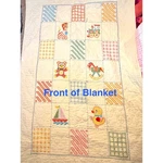 Yellow Handmade Cross Stitch Baby Blanket JUNE'20. Fixed Price $47.00.