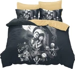 Ankeyoo Nightmare Christmas Duvet Cover 3 Pcs Set With 2 Pillowcases Cartoon .... Fixed Price $72.61.