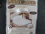 Twin Size Zippered Fabric Mattress Cover Better Home Waterproof/ Bug Free Ship. Fixed Price $14.99.