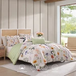Bebejan Fresh Cut Flowers 100% Cotton Sateen 5 Piece Reversible Comforter Set. Fixed Price $139.99.