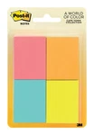 Post-it 653-4AF Assorted Neon Color 50-SHEETS Sticky Notes 2 X 1.5 W In.. Fixed Price $7.74.