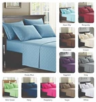 Platinum Hotel Quality Embossed King Size Soft Sheet Set W/ 4 Pillow Cases White. Fixed Price $124.99.