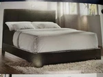 300261 Queen Conner Upholstered Bed From Coaster(dark Brown Leatherette). Fixed Price $175.00.