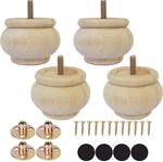 4PCS 2 Inch Solid Wood Furniture Legs Round Bun Feet Ottoman Sofa Cabinet Desk. Fixed Price $27.99.