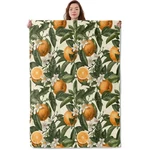 Fresh Citrus Orange Fruit Warm Fuzzy Flannel Couch Throw Blanket 60X50 Inch. Fixed Price $38.40.