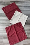 Set Of Three Throw Pillow Case Maroon Beige Tommy Hilfiger Square. Fixed Price $28.22.