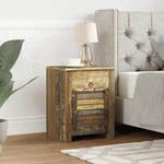 Vidaxl End Table, 17.7X13X21.7 Inches, Solid Reclaimed Wood. Fixed Price $309.95.