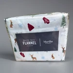 Martha Stewart Queen Sheet Set 100% Cotton Flannel - Winter Icons Cabin New. Fixed Price $89.99.