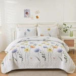 Floral Reversible Quilt Set Lightweight Microfiber Bedspread Coverlet All Season. Fixed Price $49.89.