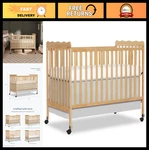3-IN-1 Convertible Full-size Baby Crib, Natural Finish, 4 Mattress Heights, Lock. Fixed Price $175.99.