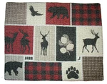 Marcielo 1 Quilted Pillow Sham Cabin Lodge Rustic Country Check Bear Buck Eagle. Fixed Price $11.99.