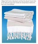- 100PCT Soft Cotton Absorbent And Fast Dry Beach Towels Set 2 Beige. Fixed Price $12.99.