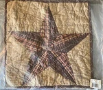 Vhc Brands Landon Star Patchwork Quilted Pillow Sham 16 X Nwt. Fixed Price $24.00.