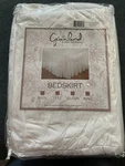 Nwt White Cotton Voile King Bed Skirt 18 Drop Dust Ruffle Greenland Home 78X80. Fixed Price $39.00.
