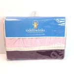 Tiddliwinks Plum Butterfly Crib Dust Ruffle Baby Nursery 10" Drop. Fixed Price $12.74.