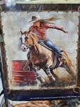 Super Soft Queen Girl Barrel Racer Fleece Blanket. Fixed Price $59.99.