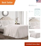 Ruffle Skirt Bedspread Set King Farmhouse Bedding 3-PIECE White. Fixed Price $99.09.
