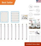 8PCS Adjustable Bed Sheet Straps Clips, Elastic Mattress Fasteners Hold.... Fixed Price $27.22.