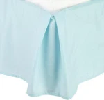 New Lamma Loe's Solid Tailored Bed Skirt Dust Ruffle, King, Light Blue/aqua. Fixed Price $34.99.