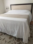 King Decorative Top Sheet W/brown And Beige Stripes 1888 Mills 114 X 120. Fixed Price $10.00.
