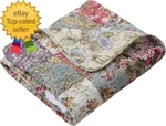 Greenland Home Blooming Prairie Quilted Patchwork Throw. Fixed Price $44.30.