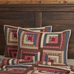 Rustic Standard Sham Blue Patchwork Braxton Cotton Hand Bedroom Decor Vhc Brands. Fixed Price $31.95.