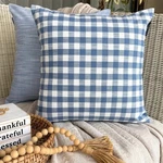 The Homecentric Buffalo Checks Blue Throw Pillow Cover Cotton - Checkmate. Fixed Price $41.77.