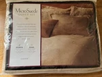 New Micro Suede Queen Duvet Cover 86 X90 & 2 Standard Shams - Beige Luxtex. Fixed Price $49.99.