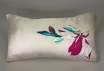 Yves Delorme Silk Decorative Pillow 12X20 Multi Floral Watercolor Down Insert. Fixed Price $55.20.