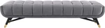 Stylish Gray Velvet Tufted Mid-century Modern Accent Bench. Fixed Price $475.99.