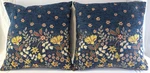 Westex Decorative Set Pillows Waterfowl Feather Blue Yellow Red Floral 18X18. Fixed Price $65.00.