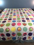 Shopkins Twin Flat Fitted Sheet Blue Kooky Cookie Apple Blossom Strawberry Kiss. Fixed Price $9.99.