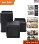 Adjustable Bed Risers 3 Or 6 Set Of 4 Heavy Duty Stackable Furniture Lift Blocks. Fixed Price $25.98.