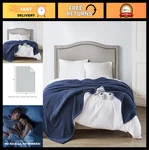 Serta Reversible Fleece To Sherpa Electric Blanket King Blue 90 X 100. Fixed Price $195.99.