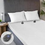 Sunbeam Quilted Heated Mattress Pad King 80" X 76" 12 Settings - White. Fixed Price $86.87.