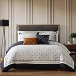 Bebejan Geometric Black & White 100% Cotton 5 Piece Queen Size Comforter Set. Fixed Price $125.99.