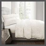 Full/queen Nova Ruffle Comforter Set White - Lush D Cor: Polyester Quilt &. Fixed Price $27.19.
