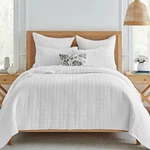 Nwt Levtex Home 3PC King Mills Waffle Quilt Set New 100% Cotton. Fixed Price $129.99.