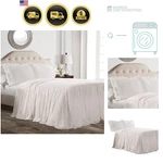 Ruffle Skirt Bedspread Set King Bedding Farmhouse Lightweight White. Fixed Price $99.09.