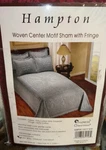 New Stylemaster Woven Center Motif Fringe Standard Sham Ruby Red. Fixed Price $28.93.