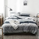 Washed Cotton Plaid Duvet Cover Set Reversible Buffalo Grid Bedding. Fixed Price $136.99.
