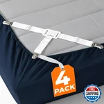 Cgk Unlimited Bed Sheet Holders - Adjustable Elastic Fasteners Metal Clips. Fixed Price $13.07.