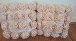 By Marlo Lorenz Throw Pillows Pair Of 2 Beige Rosettes Raised 3D Roses. Fixed Price $27.74.
