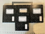 4 Pack-top Flight Composition Books, Wide Rule, 200 Pages Each-black. Fixed Price $10.99.