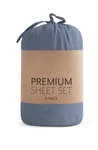 Homespun Solid Sheet 4-PIECE Set- Stone, Size King. Fixed Price $27.99.