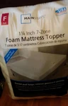 Mainstays 1.25" 7-ZONE Foam Mattress Topper Full Size 52"X73" (ii). Fixed Price $14.50.