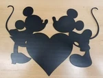Mickey & Minnie Mouse Metal Wall Plasma Cut Sign Gift Idea Heart. Fixed Price $54.99.