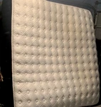 Stearns & Foster Mattress White Abstract Print Rectangle Bedroom. Fixed Price $300.00.