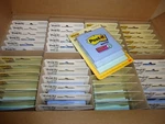 48 Pks 3M Post-it Super Sticky Notes Each Pack 135 Sheet 3"X3" Purple Blue Green. Fixed Price $72.00.